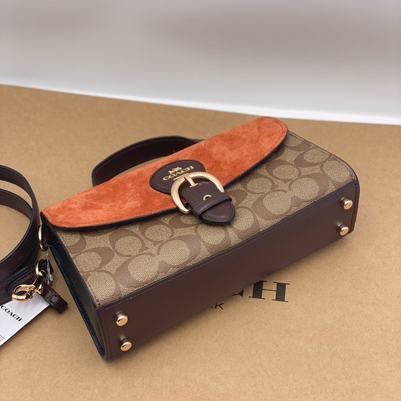 Coach Kleo Top Handle In Signature Canvas - Picture 12 of 15